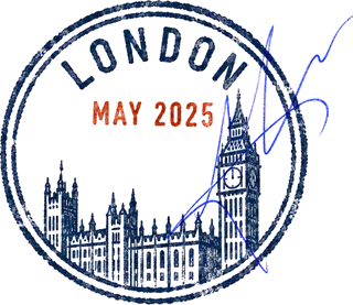 London stamp, May 2025